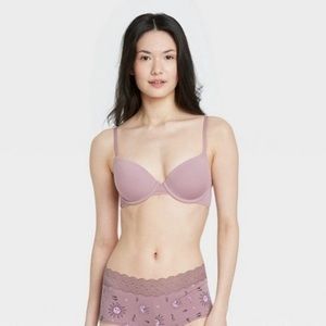 Auden Size 32DDD The Everyday T-Shirt Bra Pale Purple NWT